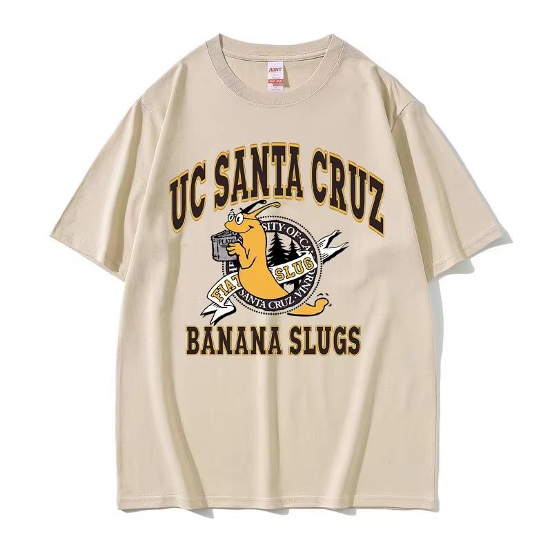 

Famous Director Quentin Tarantino Movie Pulp Fiction Jhon Travolta Banana Slugs Same Style Tshirt Unisex Women Casual Loose Tshirt 2XL