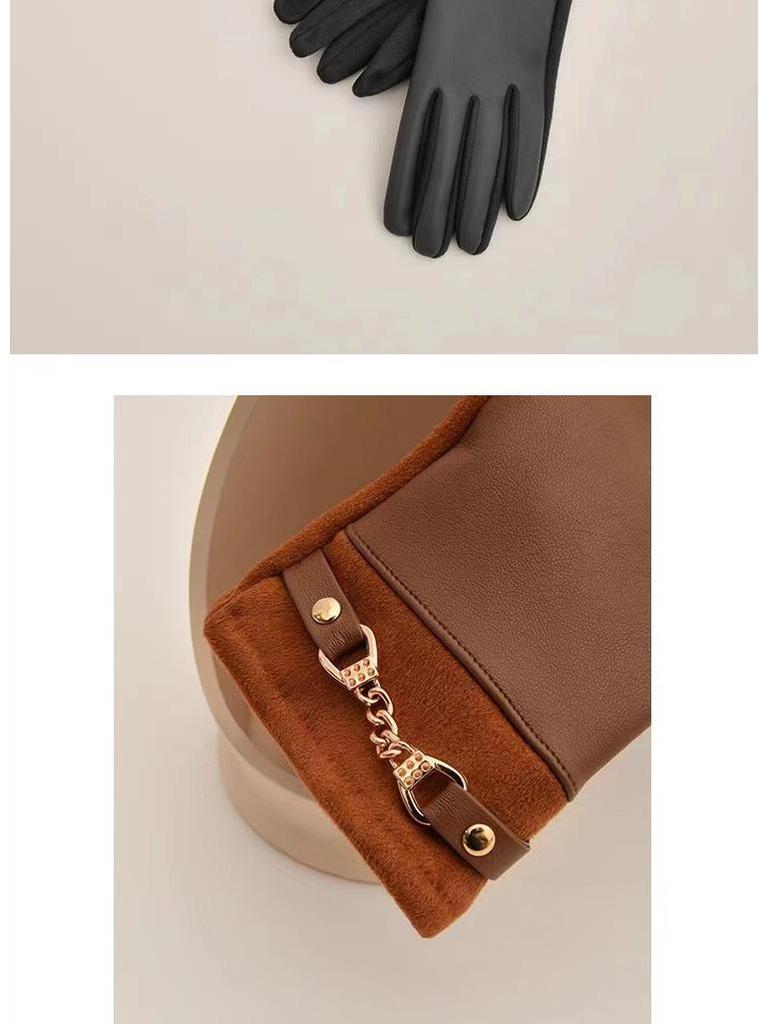 Damen Winterhandschuhe mit Fleecefutter: Warm, Winddicht, Touchscreen-Kompatibel, Proteinleder