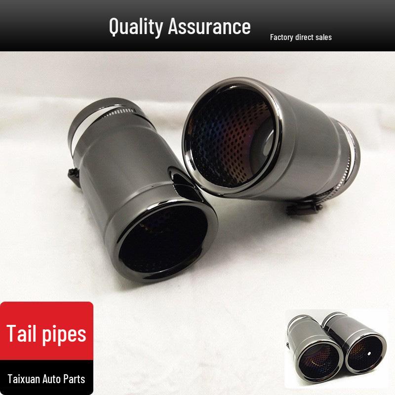 Stainless Steel Titanium Black Tailpipe for Tiguan, A1A3, CC, A6L, Wrangler, CX3, CX4, CX5, and Yihu.
