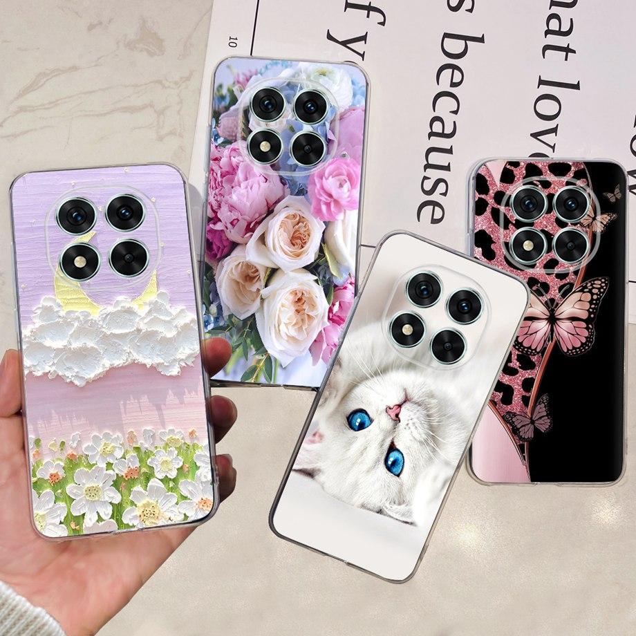 For Xiaomi Redmi Note 14 14Pro Case Coque Soft Silicone Back Cover Flower Butterfly Love Heart Clear Funda Redmi Note14 Pro Capa