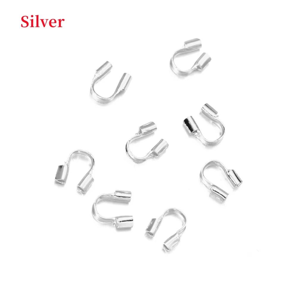 100Pcs U Shape Wire Guards for Jewelry Making Copper Connector for Jewelry DIY Accessories