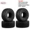 4PCS 1.0inch 57-67mm RC Crawler Tires Wheel Rim for 1/18 RC Rock Crawler Axial SCX24 Bronco AX24 TRX4M Defender FMS FCX18 FCX24
