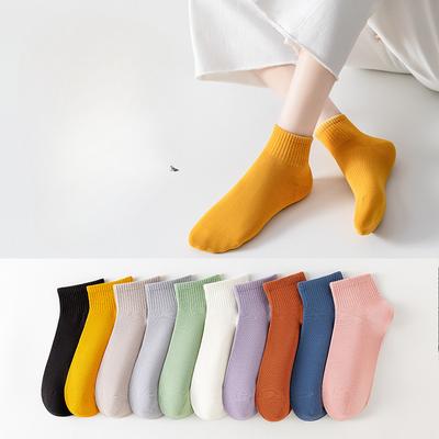 Female Spring and Autumn Fashion New Cotton Shallow Mouth Socks