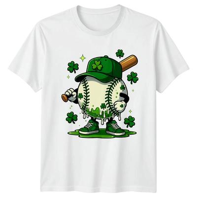 Glückliches Baseball-St. Patrick's Day T-Shirt Irischer Sport Baseball