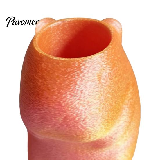 Soft Pink Pen Holder Standing Capybara Holder, Cute Animal Desk Organizer for Pens Makeup Fresh Blue Brushes, Large Capacity Pencil Stand Office Home,