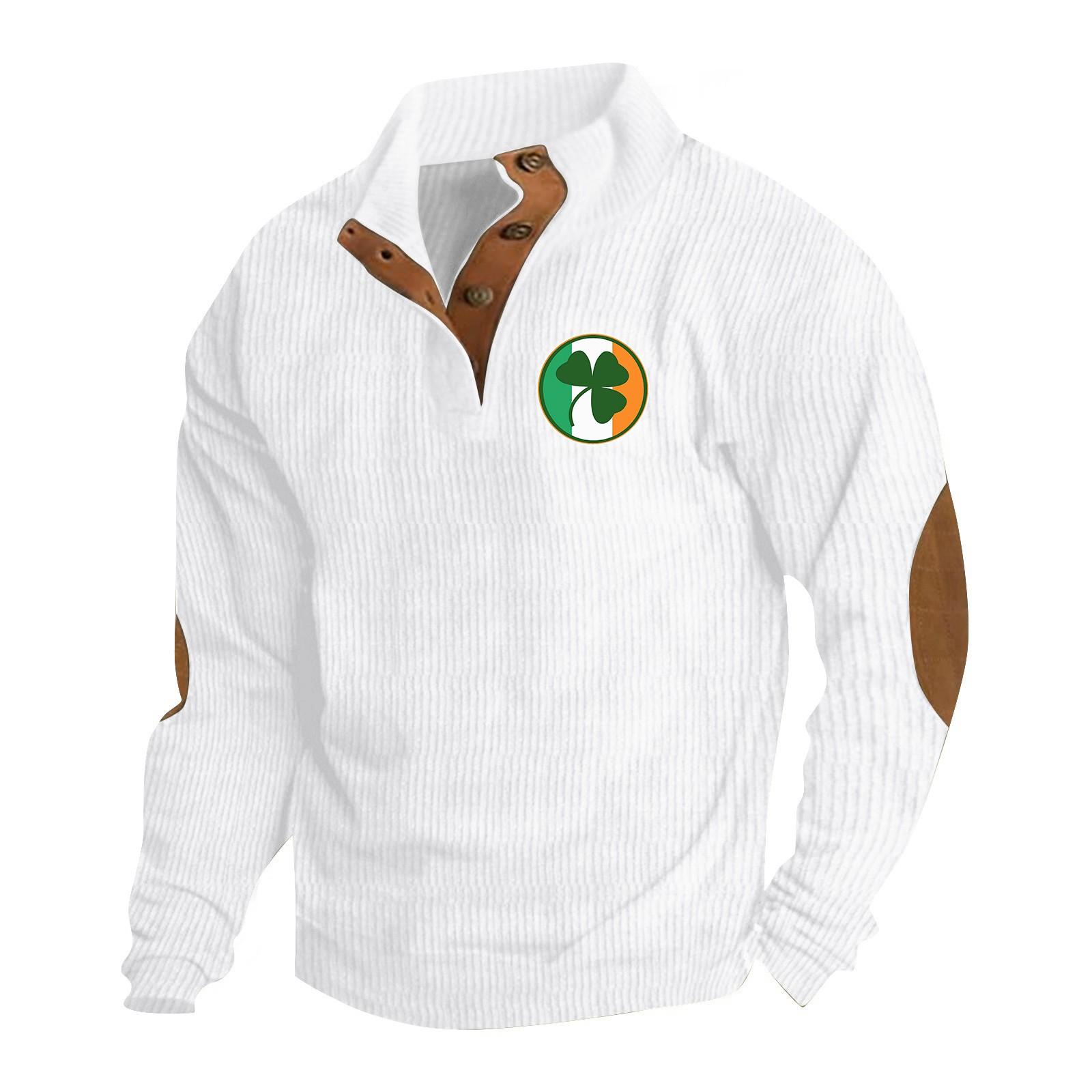 

Мужская толстовка с воротником-стойкой на открытом воздухе, повседневные свитера, топы XL белый