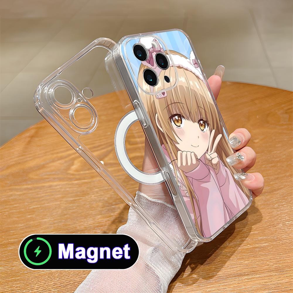 Angel Mahiru Shina Phone Case for iPhone 17 16 15 14 13 12 11 Air Pro Max Plus Mini Soft TPU Clear Magsafe Cover