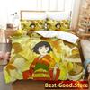 3D Anime Bed Kawaii Konsatoshi Printed Bed Set Duvet Cover Pillowcase Bedding Set Linen Sheet Quilt Cover Full Queen King Size