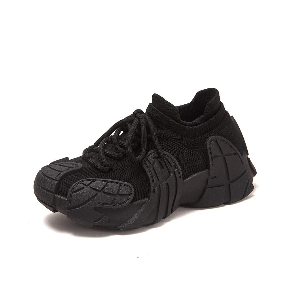 Shoes women's spring and autumn platform dad shoes women's breathable fly-woven socks sneakers women's octopus casual shoes heightening shoes