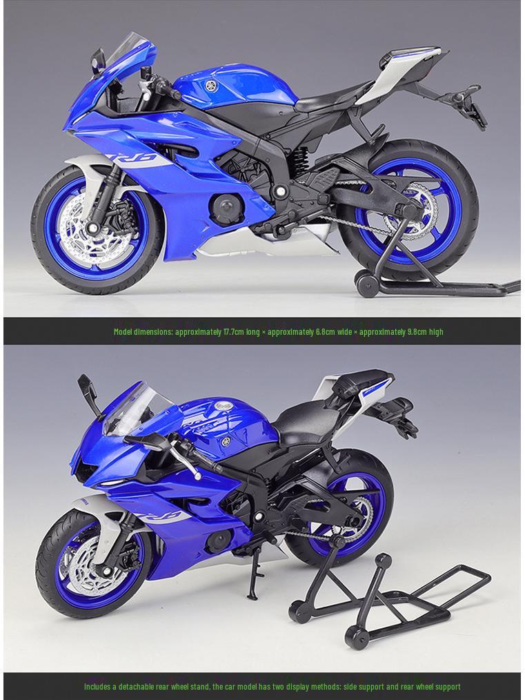 1:12 Scale 2020 Yamaha YZF-R6 Alloy Motorcycle Model
