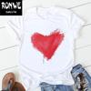 Pink Heart Flower Print Women Tshirt Casual Funny T Shirt Gift 90s Lady Yong Girl Drop Ship PKT-894