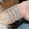 Luxury Vintage Rhinestone Devil's Eye Bangle Banquet Clothes Jewelry  Valentine's Day Gift