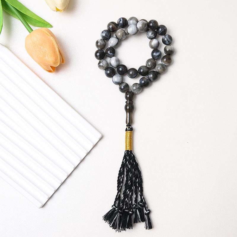 Κλασικό Ισλαμικό Κομπολόι Προσευχής με 33 Χάντρες και Φούντα