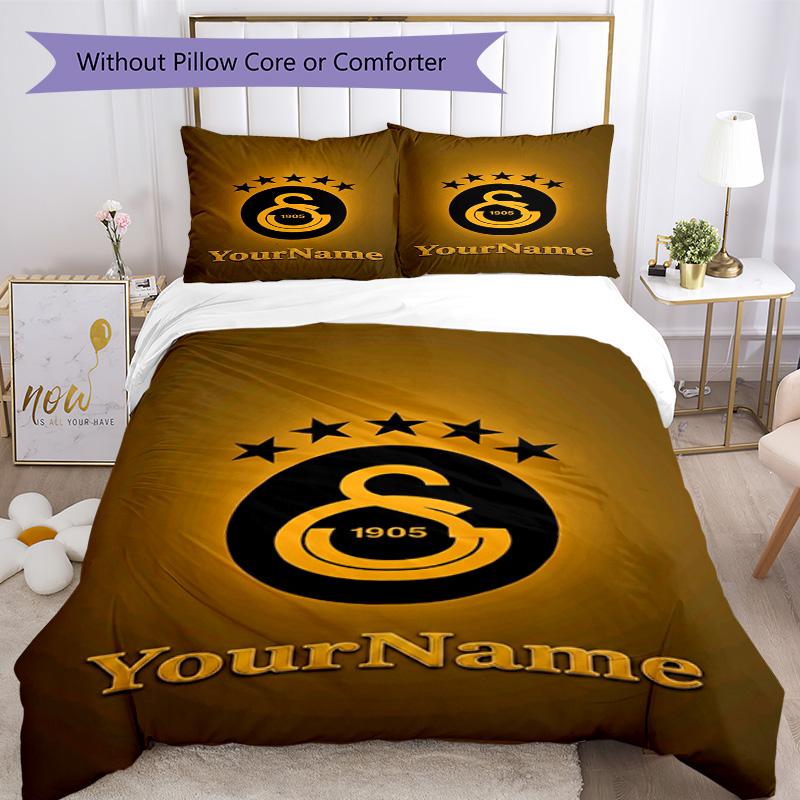 Galatasaray 90 Customize Your Name Bedding Set Breathable Duvet Cover with Pillowcases Home Decoration Birthday Gift