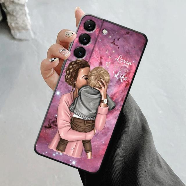 Shell For Samsung Galaxy S23 S22 S21 S20 Fe Ultra S10 S9 S8 Plus Note 20ultra 10plus Case Cover Mom Princess Baby Girl Woman