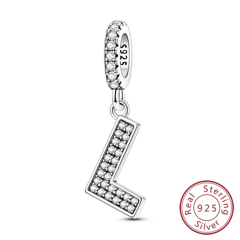 New Charms Beads Pendants Copper 26 Letters A-Z Alphabet Diy Name Beads Fit Original Bracelet Women Jewelry Making