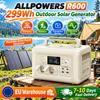 ALLPOWERS R600 Portable Power Station & Portable Solar Panel (option) Pure Sine Wave 299Wh Outdoor Solar Generator for Camping