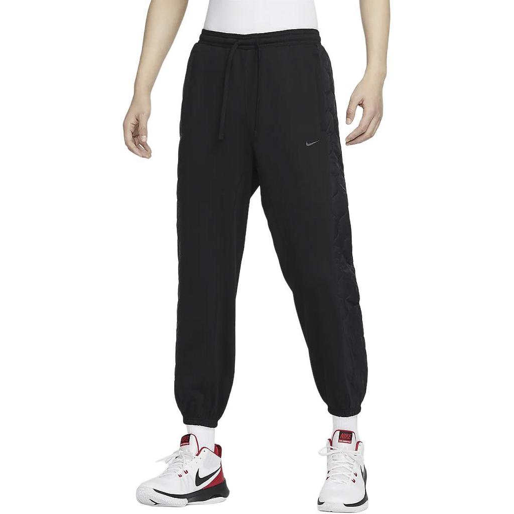 Nike Standard Issue Solid Color Quick-Dry Fleece Panel Casual Tapered Knit Sports Pants Men Bottoms Black FN2671010