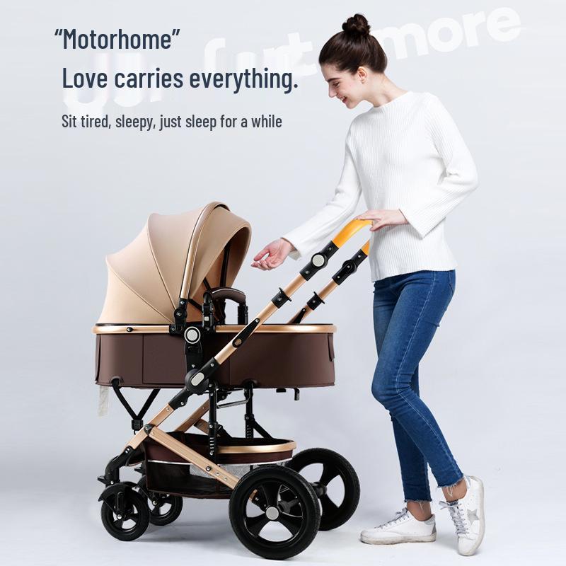 Belecoo Faltbarer Zwei-Wege-Kinderwagen mit Stoßdämpfung