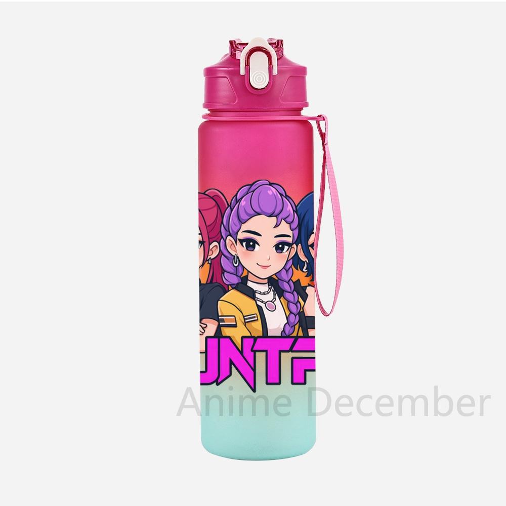 Anime K-Pop Character Water Cup Demon Hunters Large Capacity Outdoor Portable Rope Drinking Bottle for Boy and Girl Gift