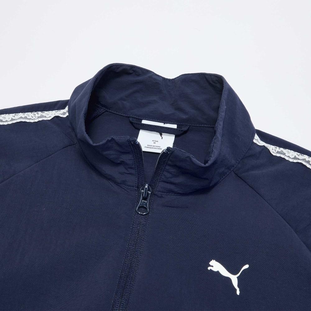 Puma Woven Lace Panel UPF50+ Windproof Water-Repellent Stand Collar Zip Long Sleeve Jacket Women jackets 696377-06