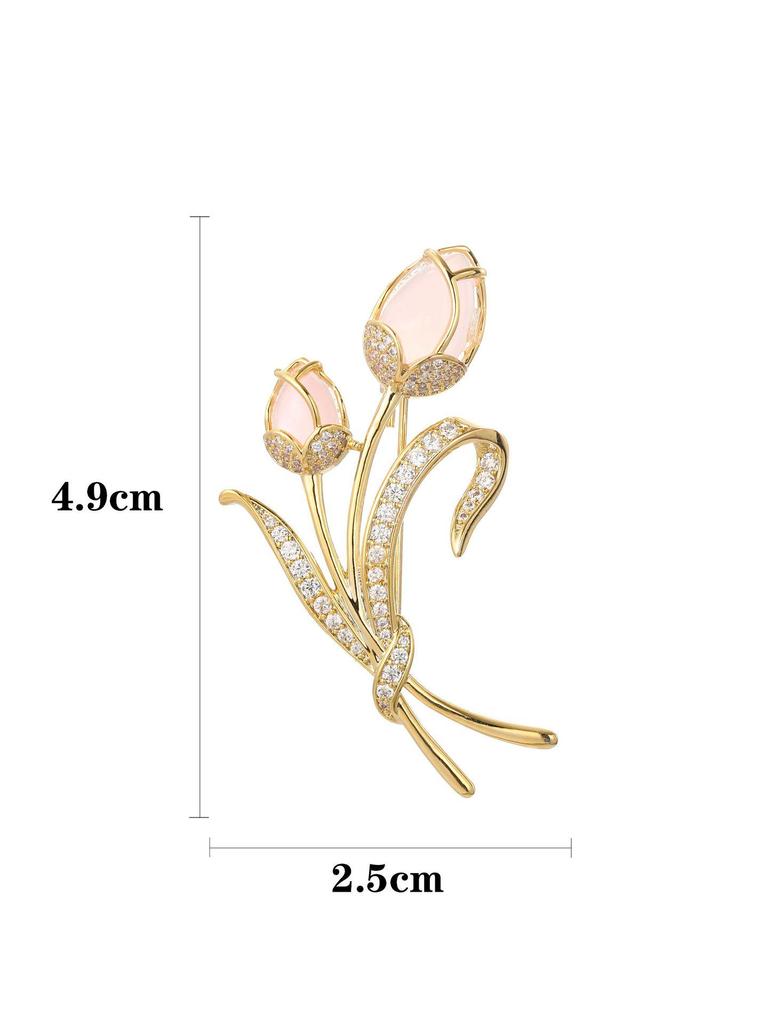 Snowflake & Butterfly Zircon Brooch with Freshwater Pearl for Women's Korean Style Suit Coat