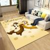 1pc Chip and Dale Pattern Area Rug Soft Flannel Floor Mat for Living Room,Office,Bedroom and Carpet,Sofa Coffee Table Floor Mat