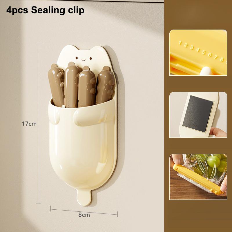 Creative Cat-Shaped Refrigerator Magnetic Sealing Clip For Snacks, Potato , Plastic Bags, And Food Sealing кофейный