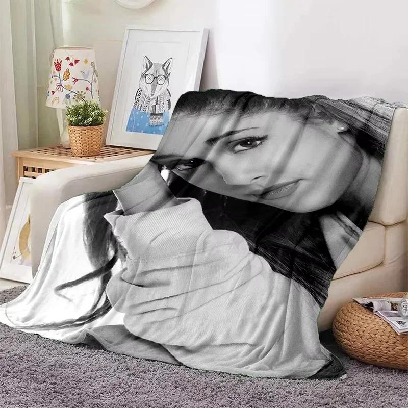 2026 A-Ariana Grande Fashion Singer Soft Blankets,Keep Warm Throw Blanket Comfortable Blanket For Picnic Beds Sofa Home Bedroom
