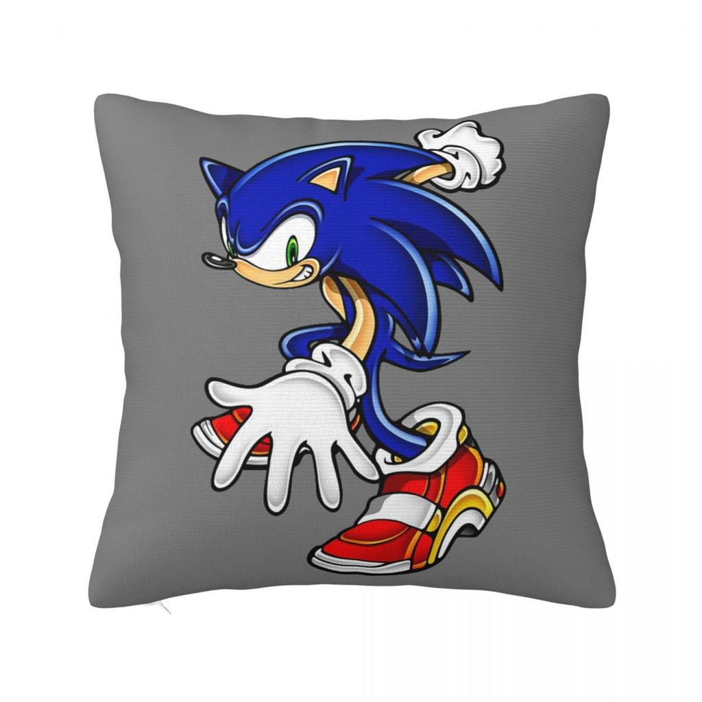 Movie Super Sonic Shadow Square Pillowcase Cushion Cover Pillow Case Throw Pillow Cover for Home Sofa Living Room