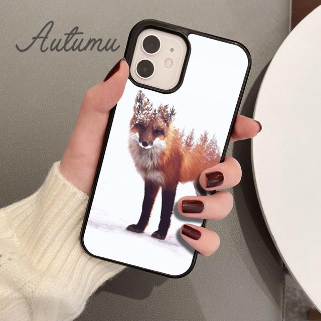 Fox Animal Pattern Phone Case for iPhone 17 Air 15 16 16e 11 12 13 14 Pro Max Plus Cover coque Fundas Shell