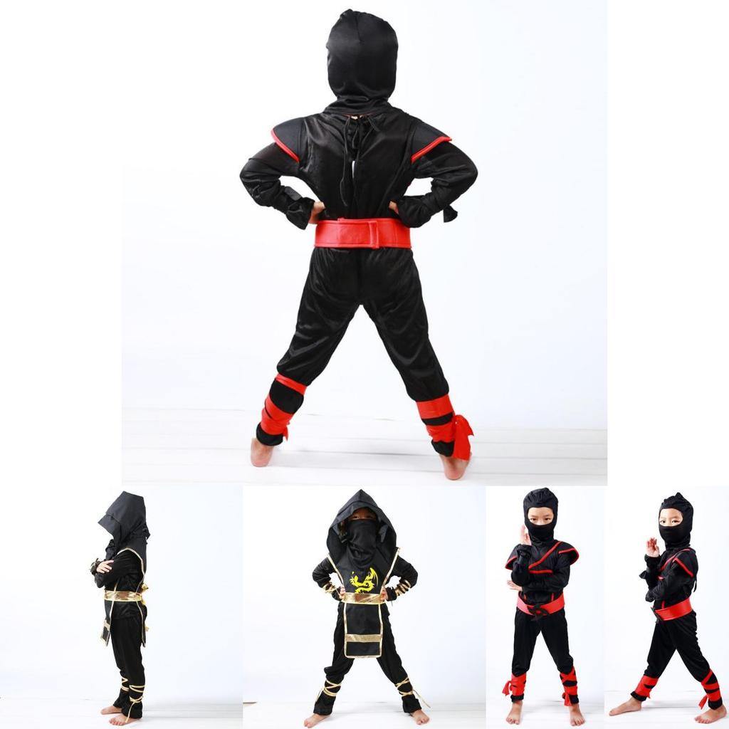 Atemberaubendes Jungen Kinder Ninja Assassine Samurai Krieger Kostüm für Halloween