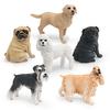 Simulated Dog Model PVC Pug Schnauzer Poodle Labrador Cocker Spaniel Figurine Statue Sculpture Decoration Ornament Educational Animal Toy