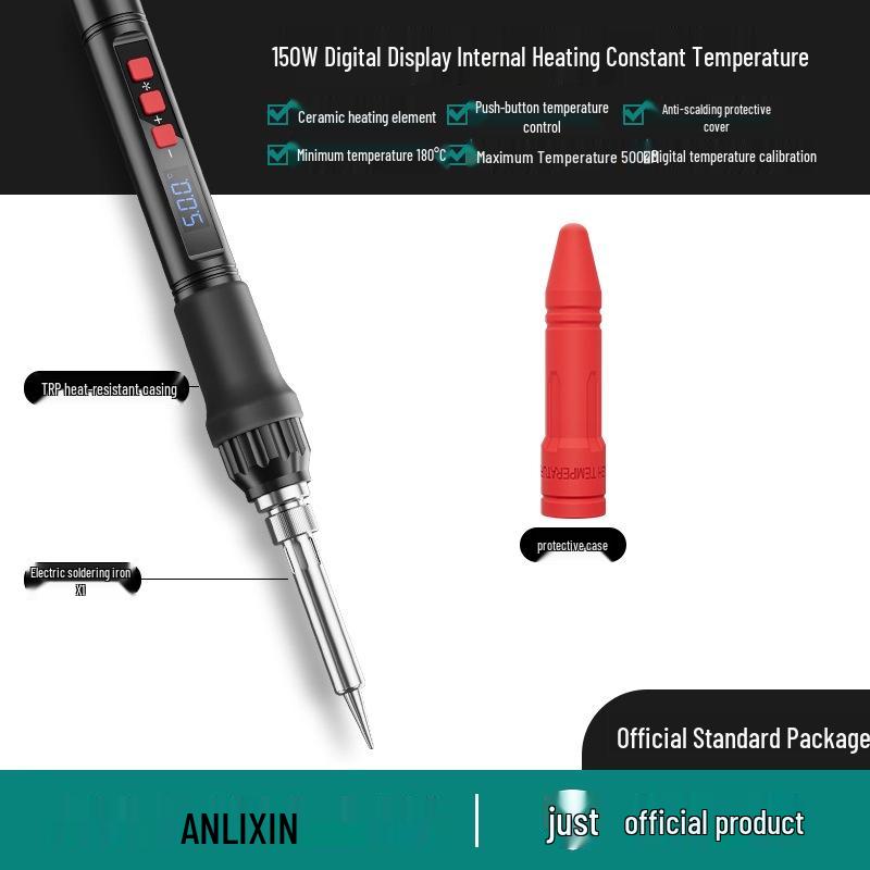 

Anlixin 150W High-Power Ceramic Heating Core Soldering Iron with Adjustable Temperature and Digital Display