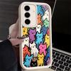 Phone Case for Samsung Galaxy A17 A16 A15 A14 A13 Cartoon Cute Cats Theme A56 A36 A26 A55 A35 A25 A54 A34 A24 A53 A33 A23 A07 A0