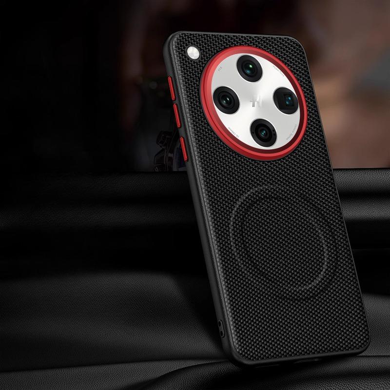 

For OPPO Find X8 Ultra X8s X8 Pro Case Magnetic Soft TPU+Nylon Woven Leather Back Anti-Fingerprint Cover OPPO Find X8s