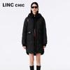 JINYUJIE Women's Hooded Mid-Length Lightweight Down Jacket