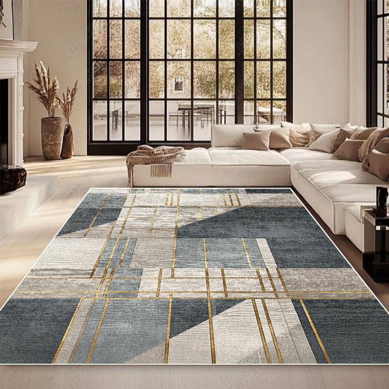 Modern Decoration Living Room Carpet Fashion Geometric Design Large Rugs Bedroom Non-slip Rug Hall Sofa Side Plush Floor Mats