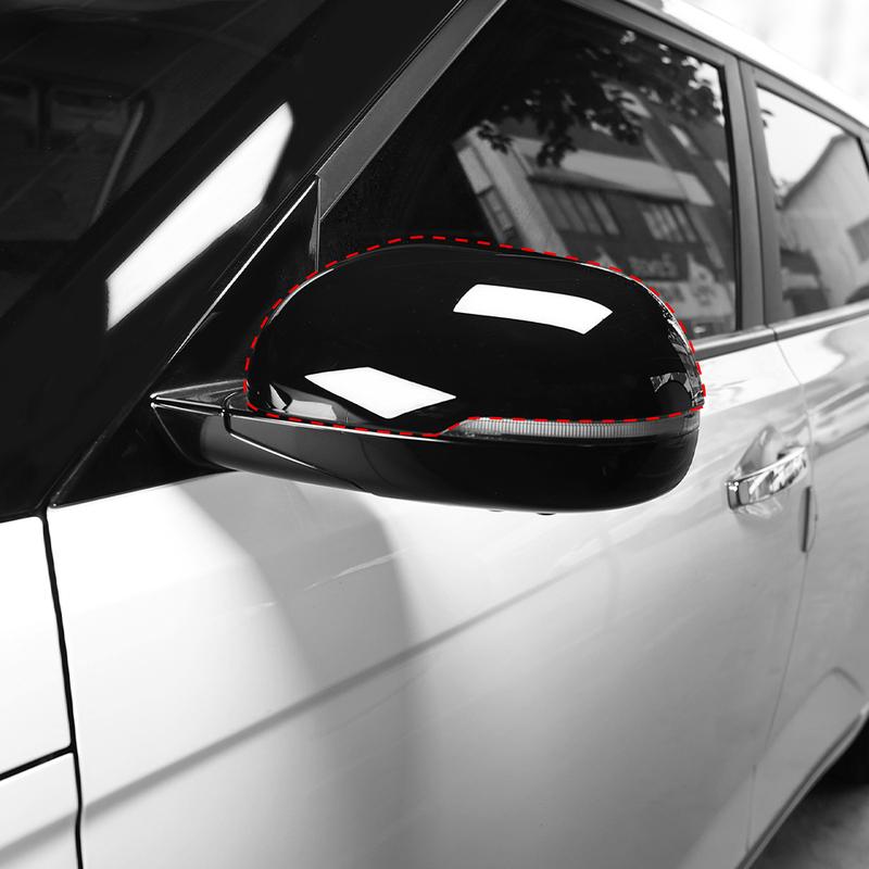 For Kia Soul -2025 GT Version Bright Black Side Door ABS Rearview Mirror Cover Trim Car Exterior Parts Rearview Mirror Shell