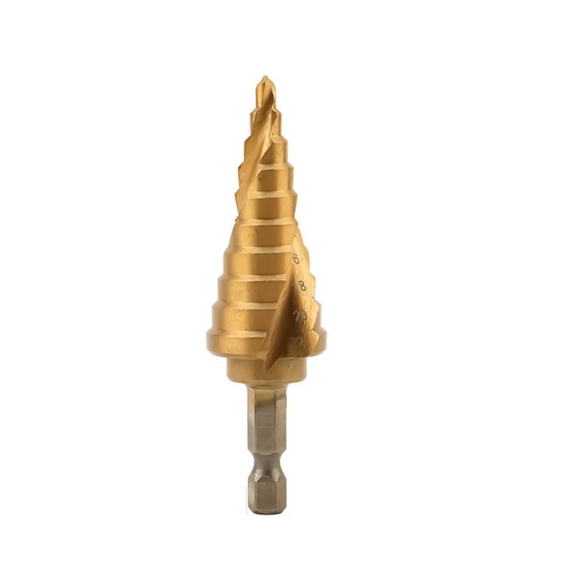 

Hex Shank Step Drill Bit 4-12mm/4-20mm/4-32mm/4-22mm Metal Hole Cutter High Speed Steel Quick Change Hole Cutter Tool