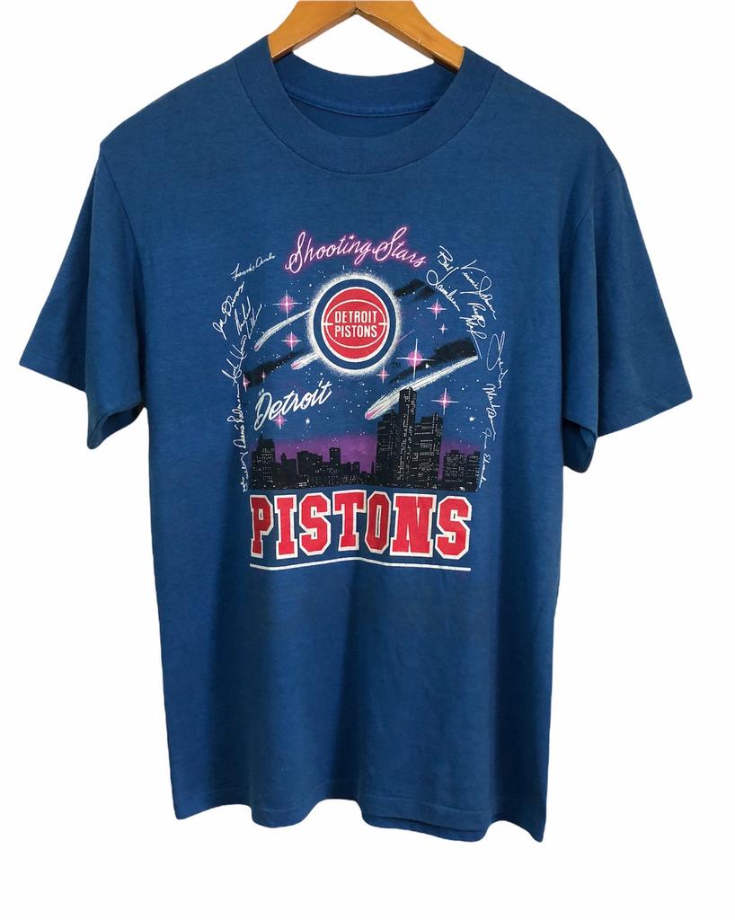 Vintage 90s Detroit Pistons Shooting Stars NBA Basketball T Shirt