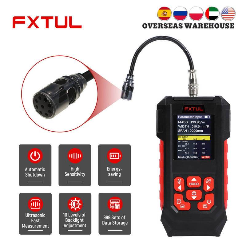 FXTUL Sonic Belt Tension Tester Measuring Range 10HZ-5000Hz Handheld Sonic Belt Tension Meter Measuring Instrument