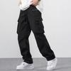 Casual overalls men's summer multi-pocket loose straight pants 0