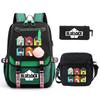 Trend Campus Primary And Secondary School Student School Bag Blue Prison Blue Lock Peripheral Animation Backpack Pencil Bag