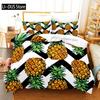 Set Copripiumino Ananas Misura Queen Microfibra Bambino Colorato Ananas Set Biancheria da Letto Singolo Tema Frutta Hello Summer Copripiumino