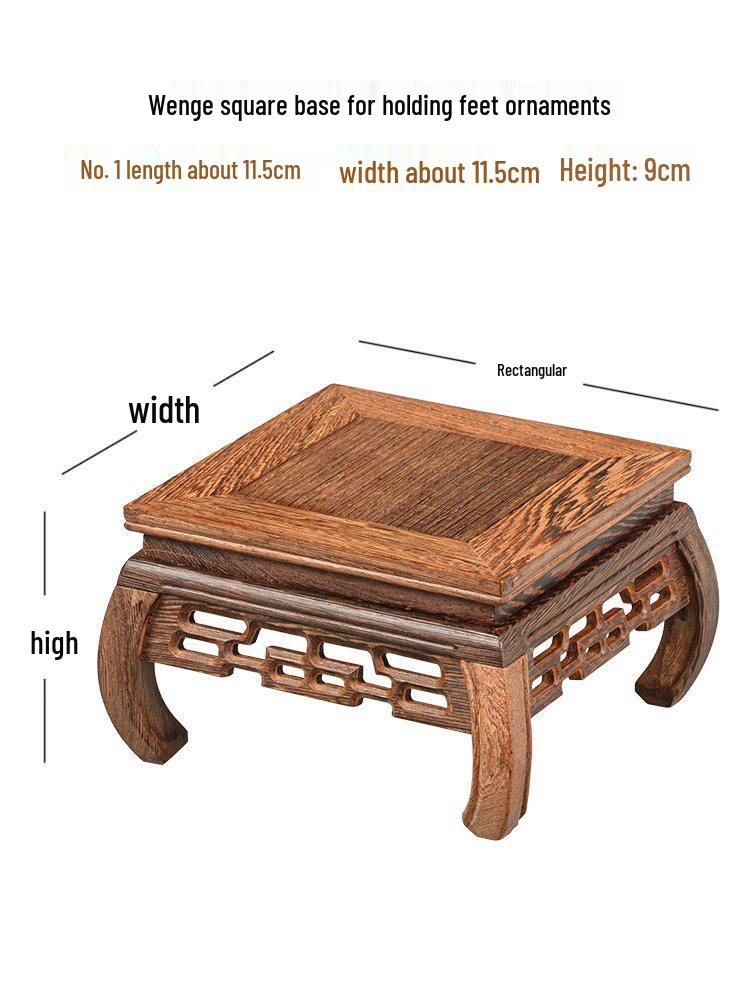 Holzsockel für Vase, Bonsai, Buddha-Statue oder Teekanne