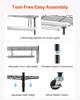 VEVOR DIY Plant Shelf with Grow Lights, 180cm Tall Indoor Plant Stand with Wheels, 192W 5000K Full Spectrum Grow Lights