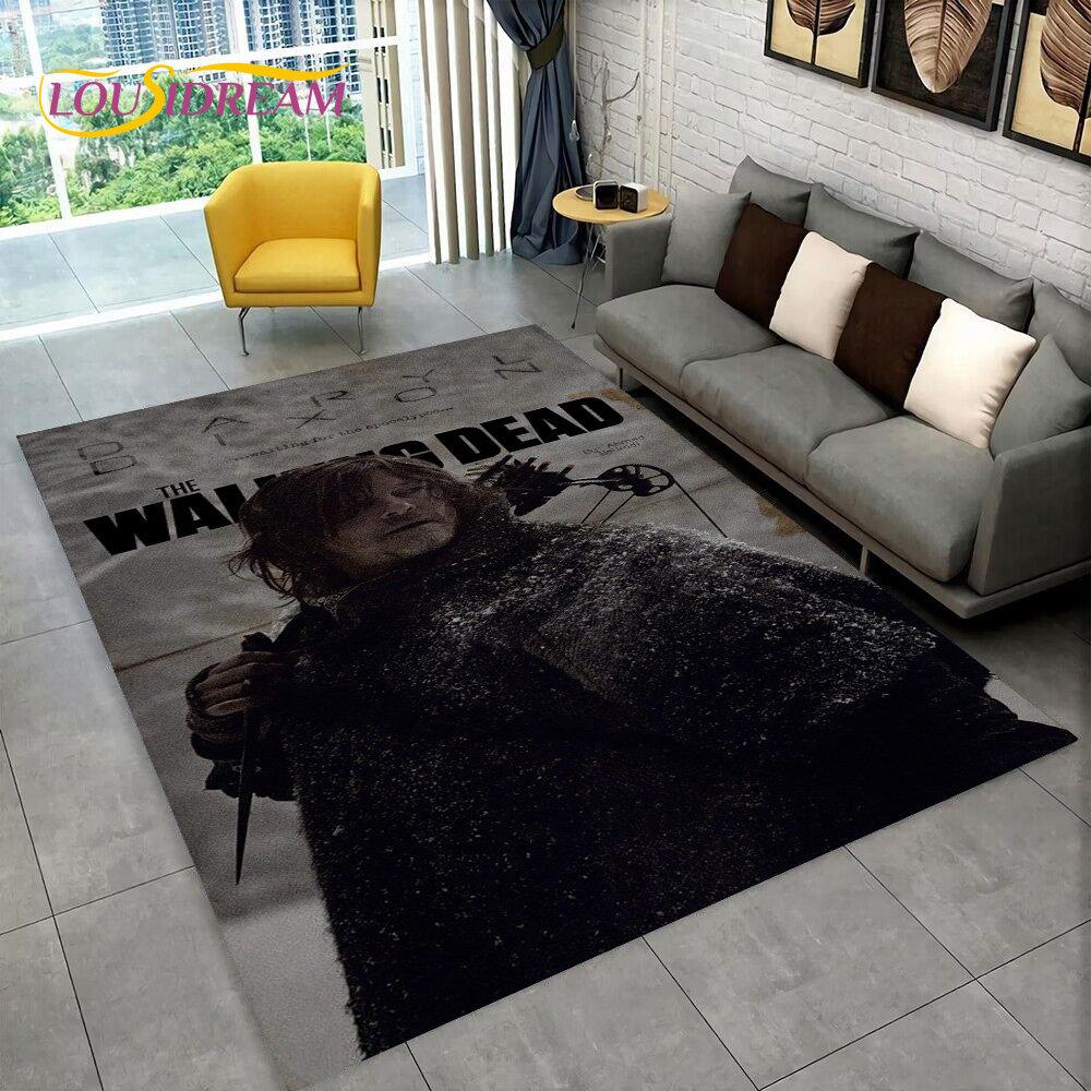 The Walking Dead Horror Area Rug Large,Carpet Rug for Living Room Bedroom Sofa Doormat Decoration,Kids Play Non-slip Floor Mat