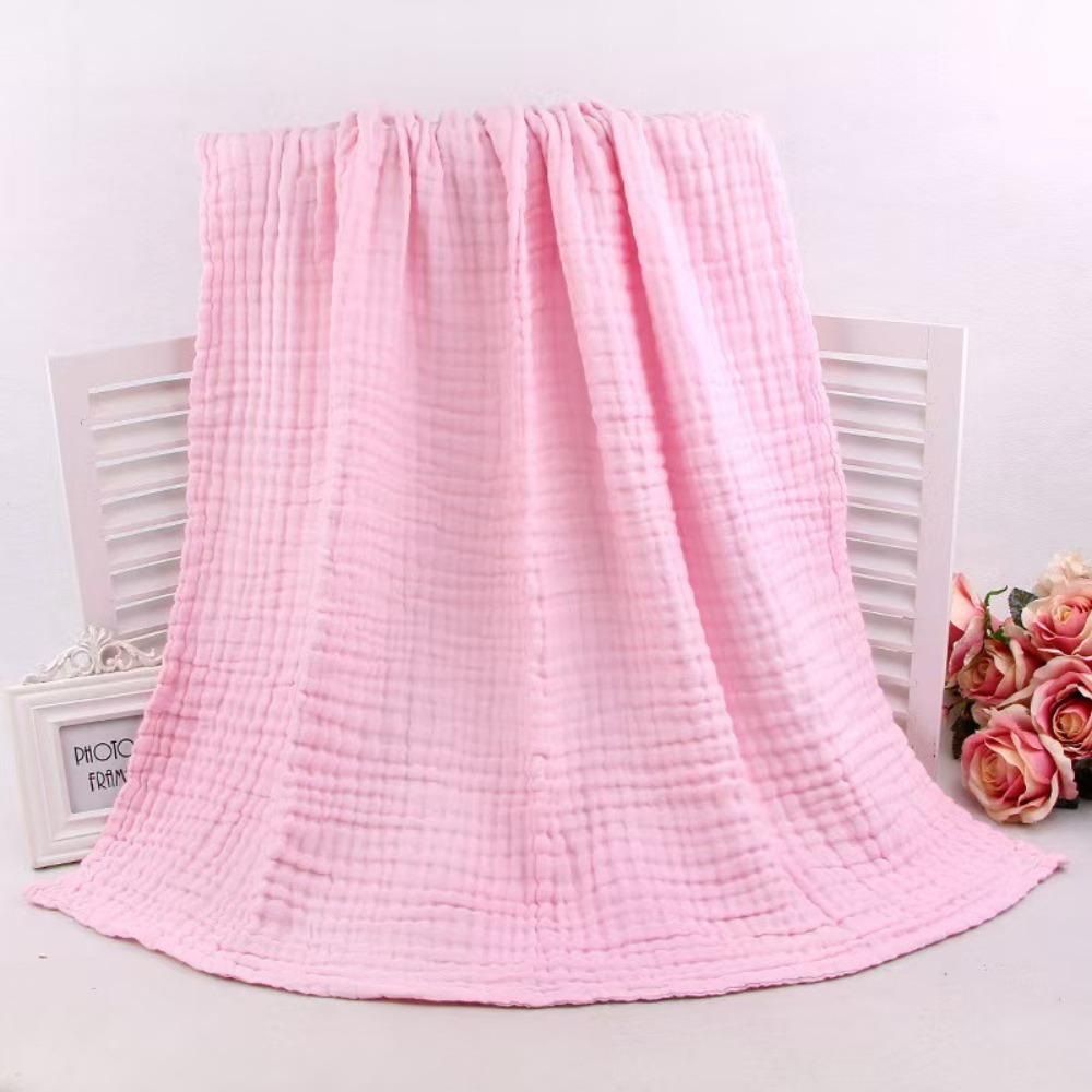 Baby Bubble Cotton Children's Quilt Bath Towel 6 Layers Cotton Gauze Soft Skin-friendly Water-absorbing Plain Newborn Bath Towel