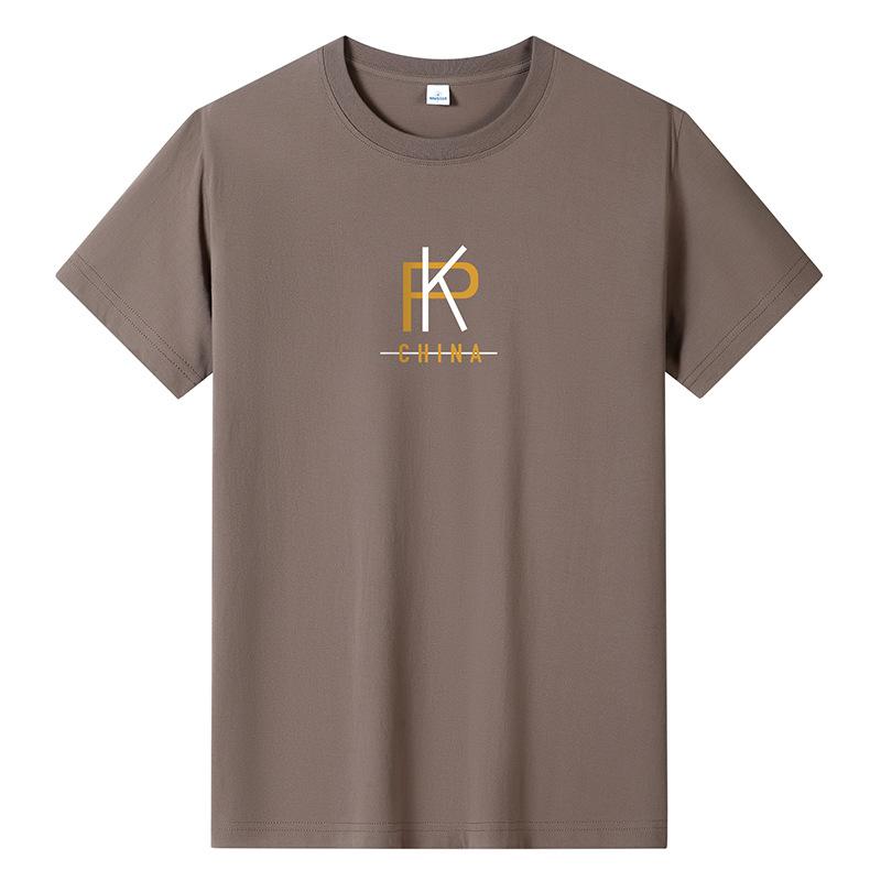 Einfaches Design Herrenmode Kurzarm-T-Shirt aus reiner Baumwolle Casual Tee M-6XL